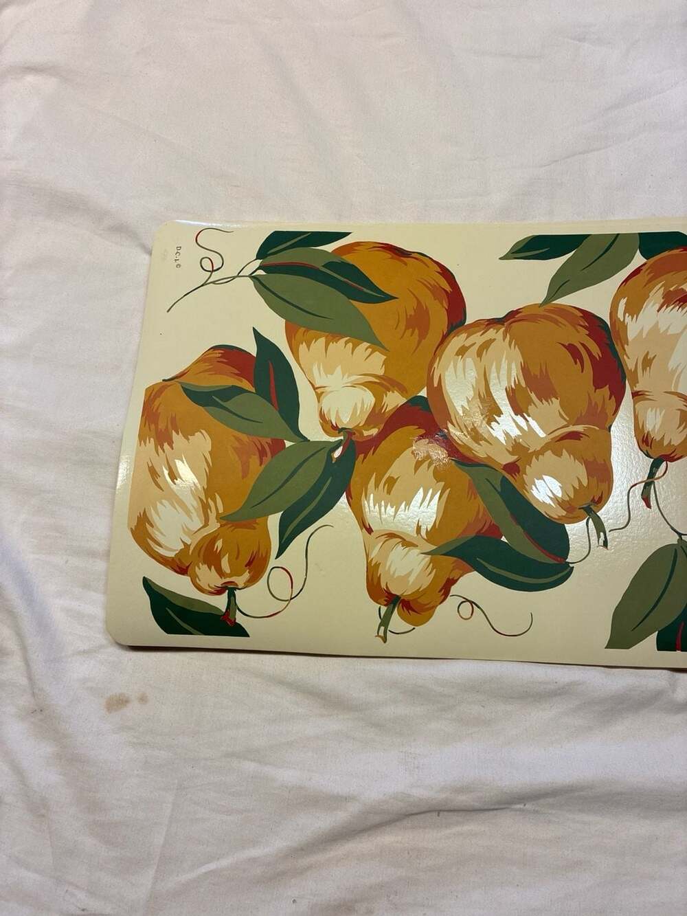 Vintage D.C.I. Fruit Placemats Set of 4 Pears and Grapes Design